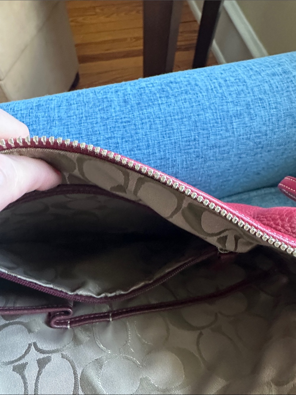 Coach Red Leather Crossbody Shoulder Bag - Picture 12 of 14